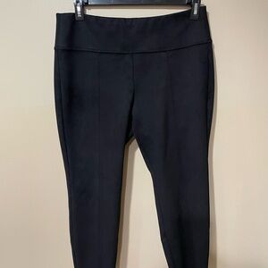 J. Jill Black High-Waisted Performance Leggings ~ Suede feel